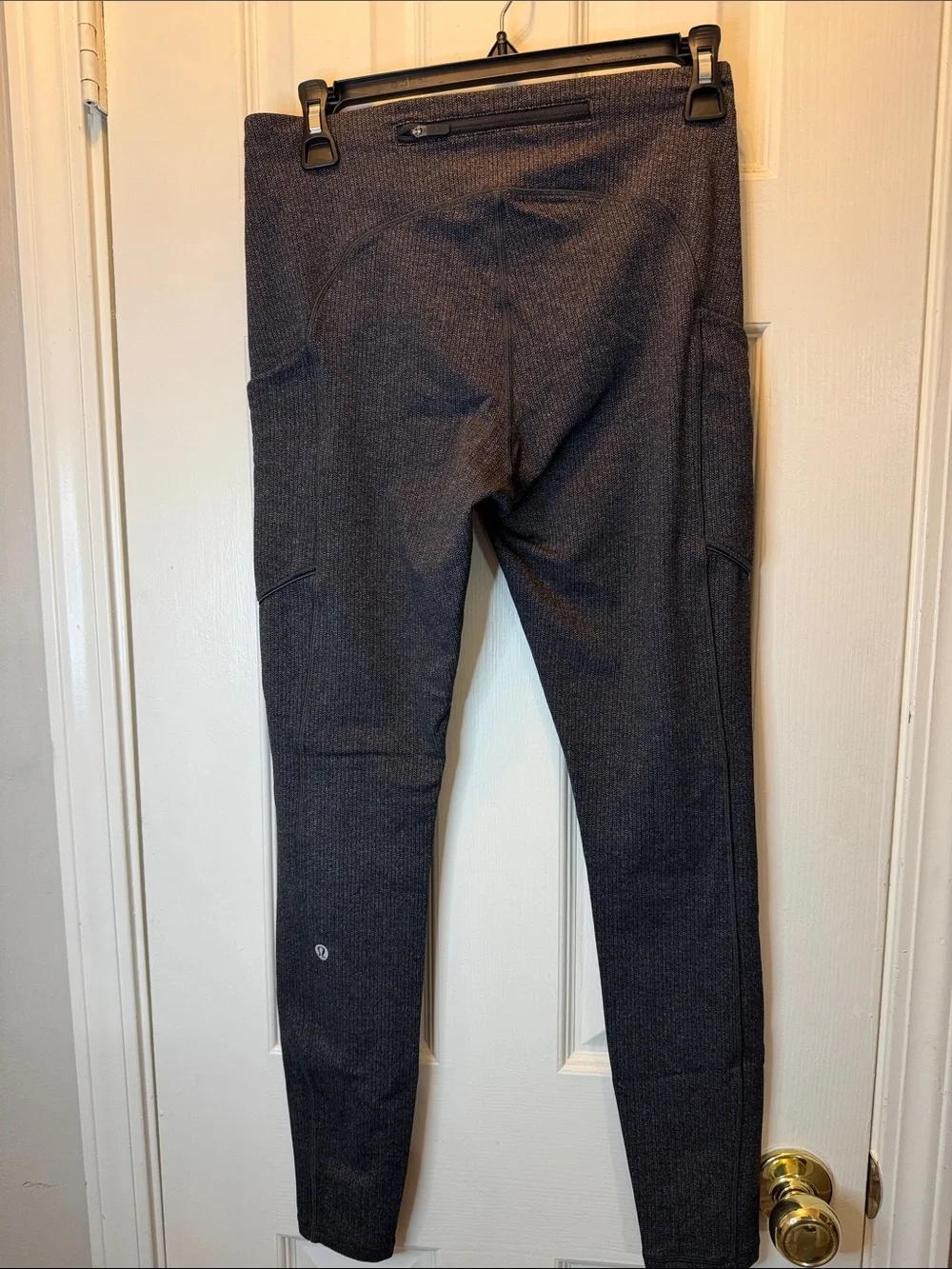 lululemon athletica Dark Charcoal Ribbed High-Waist Leggings with Side Pockets